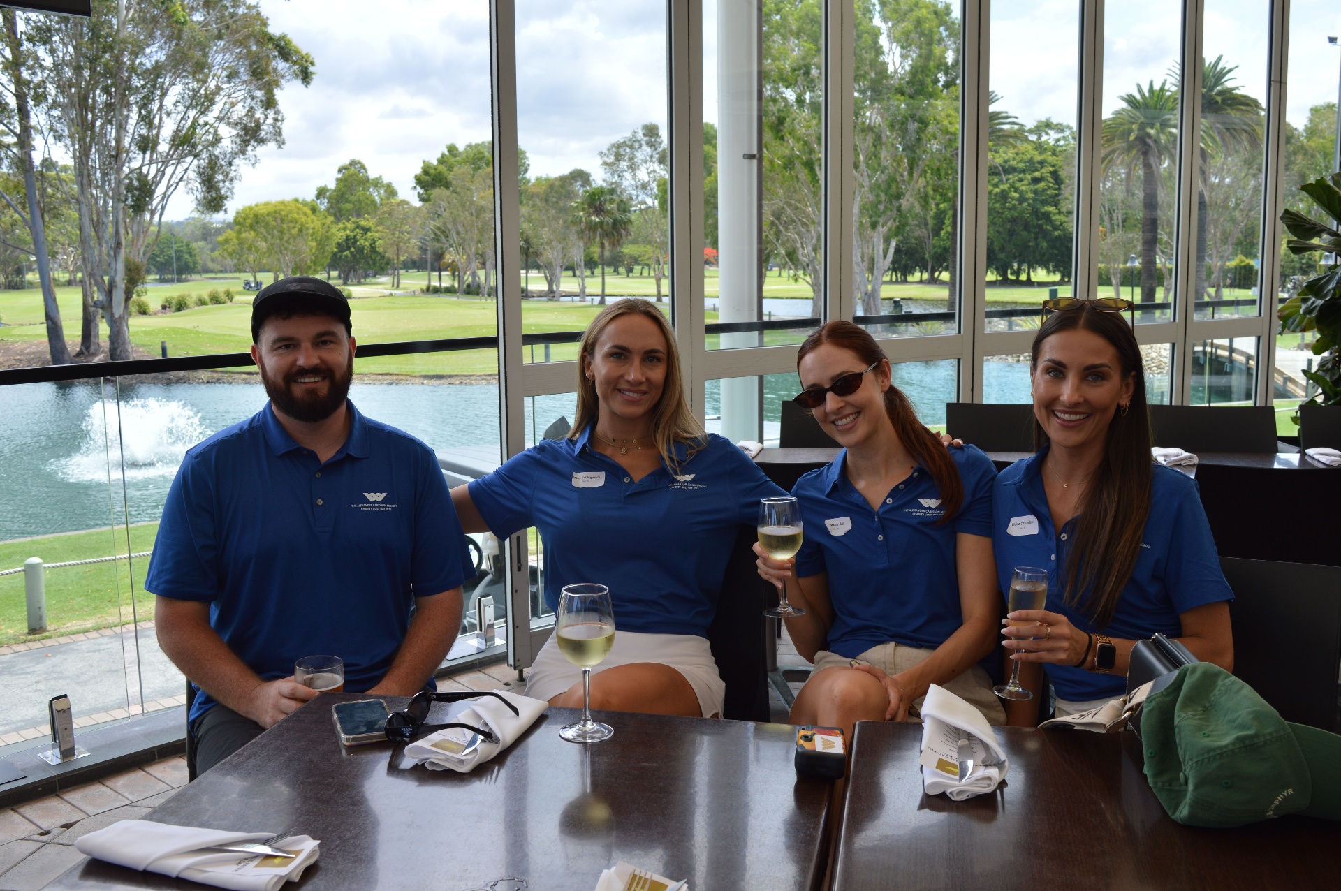 Guests together after golf at the Alex Carlsson Memorial Golf Day.